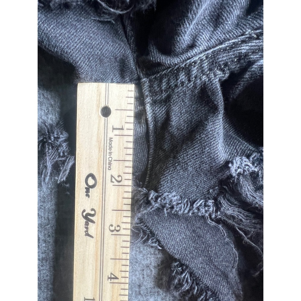 Levis Premium 501 Original Cutoff Shorts Womens 26 Black Distressed High Rise - Picture 14 of 15